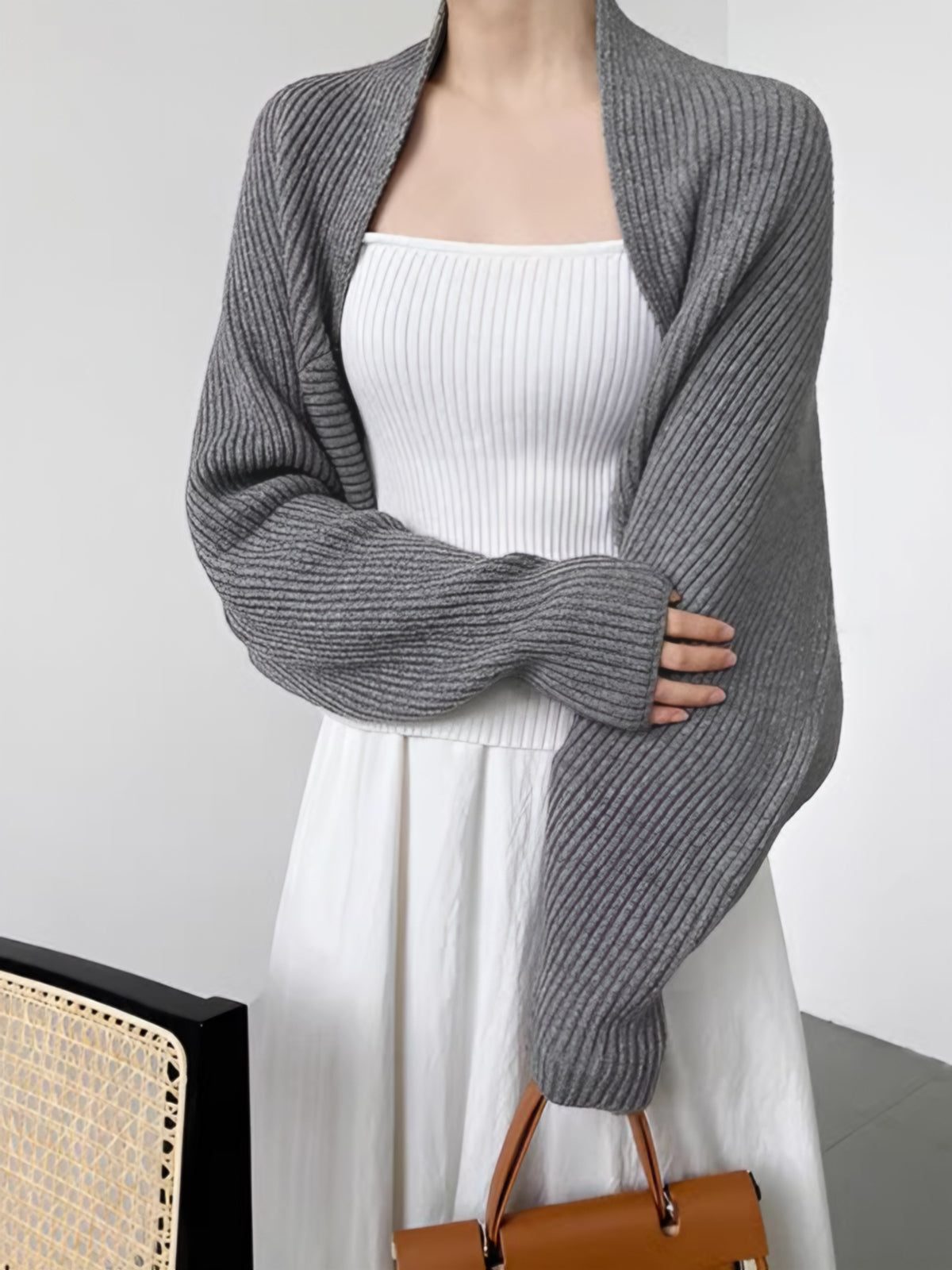 Giovanna | Ribbed Knit Cardigan with Long Sleeves for Women