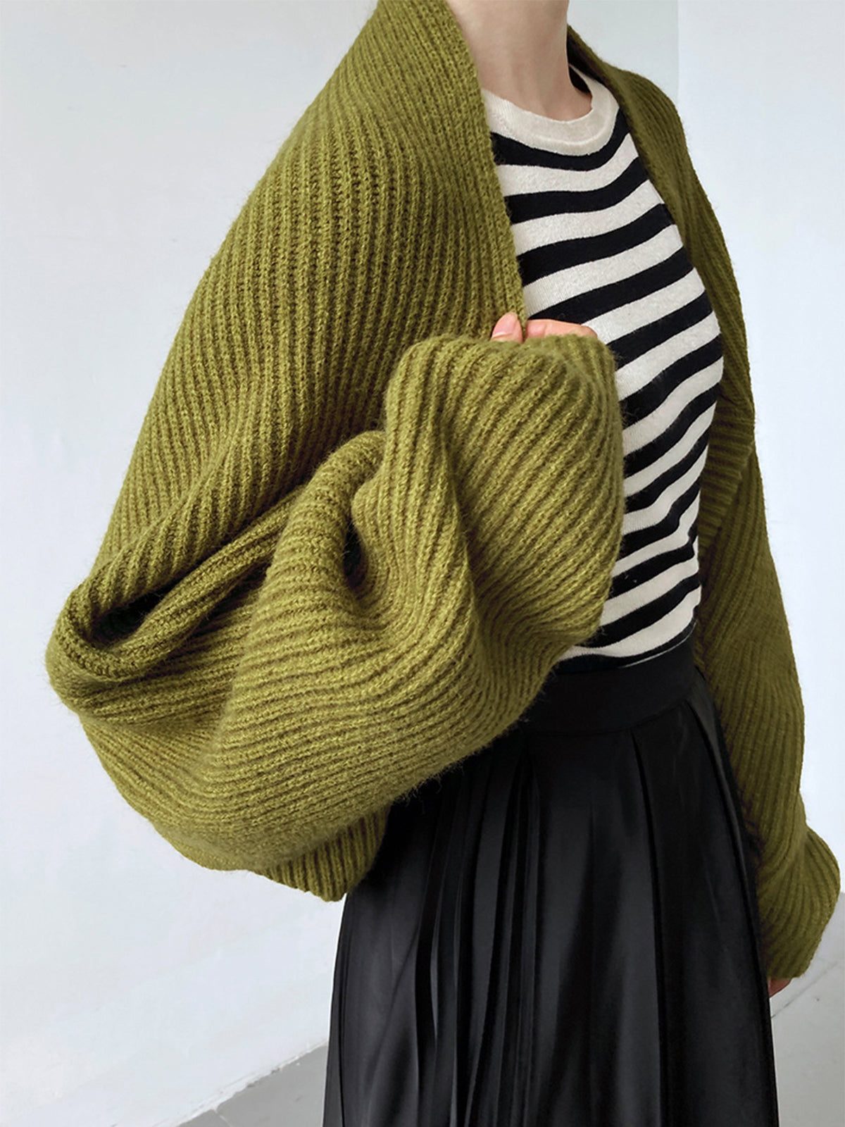 Giovanna | Ribbed Knit Cardigan with Long Sleeves for Women