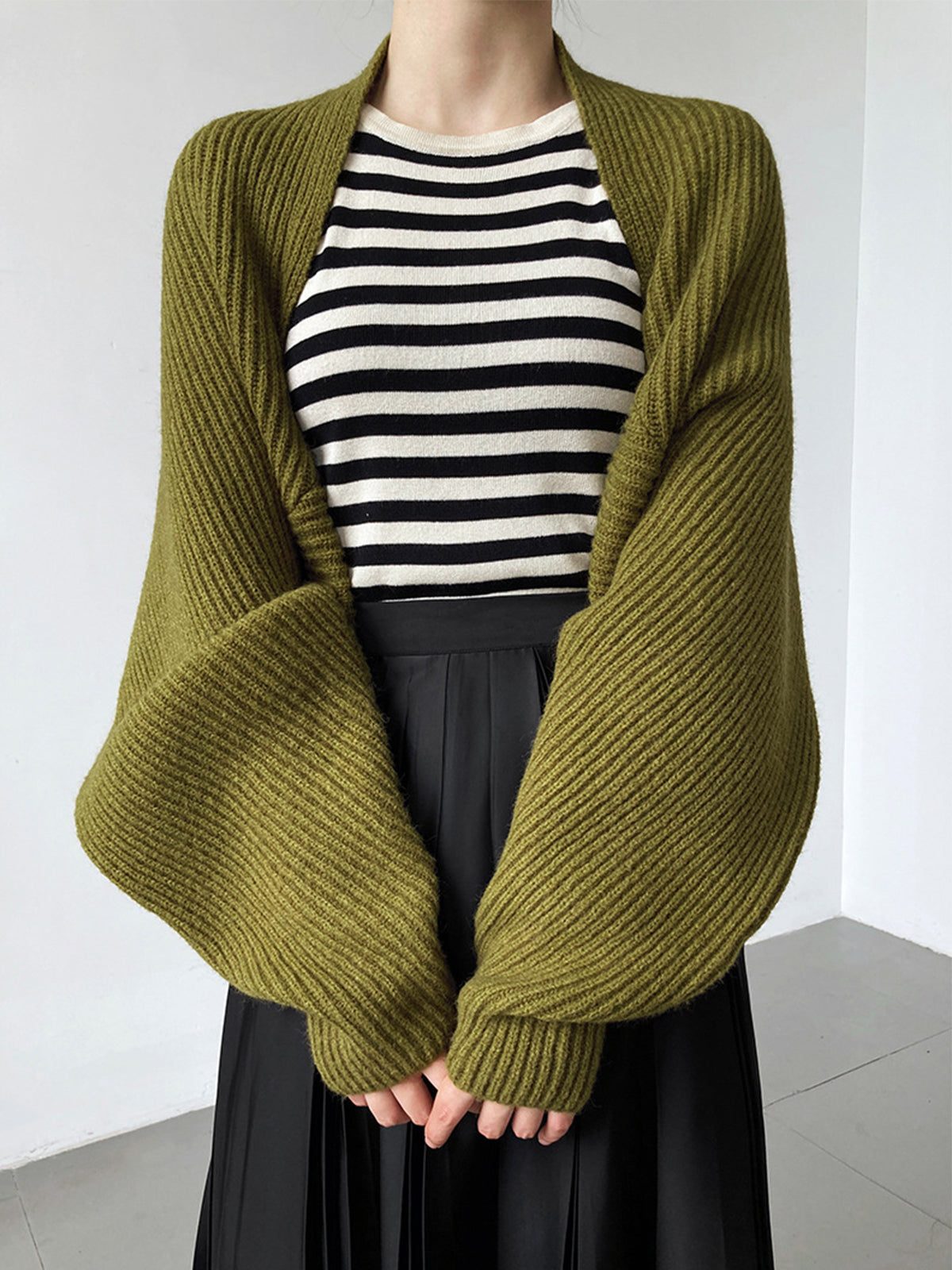 Giovanna | Ribbed Knit Cardigan with Long Sleeves for Women