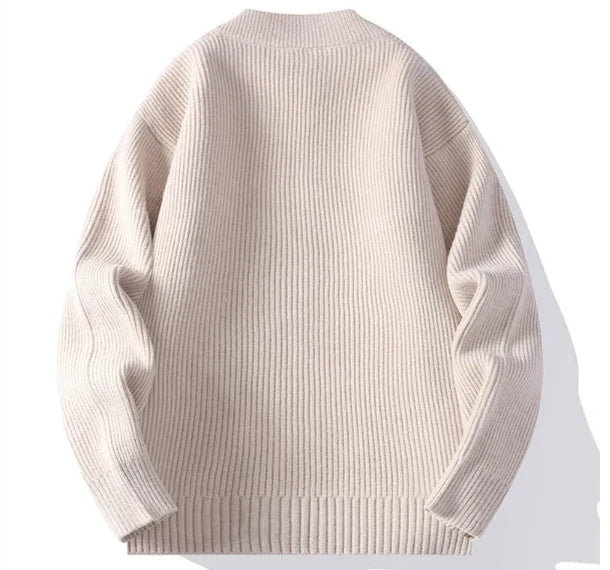 Gladys | Ribbed Knit Fleece Jacket with Zip Front and Patch Pockets