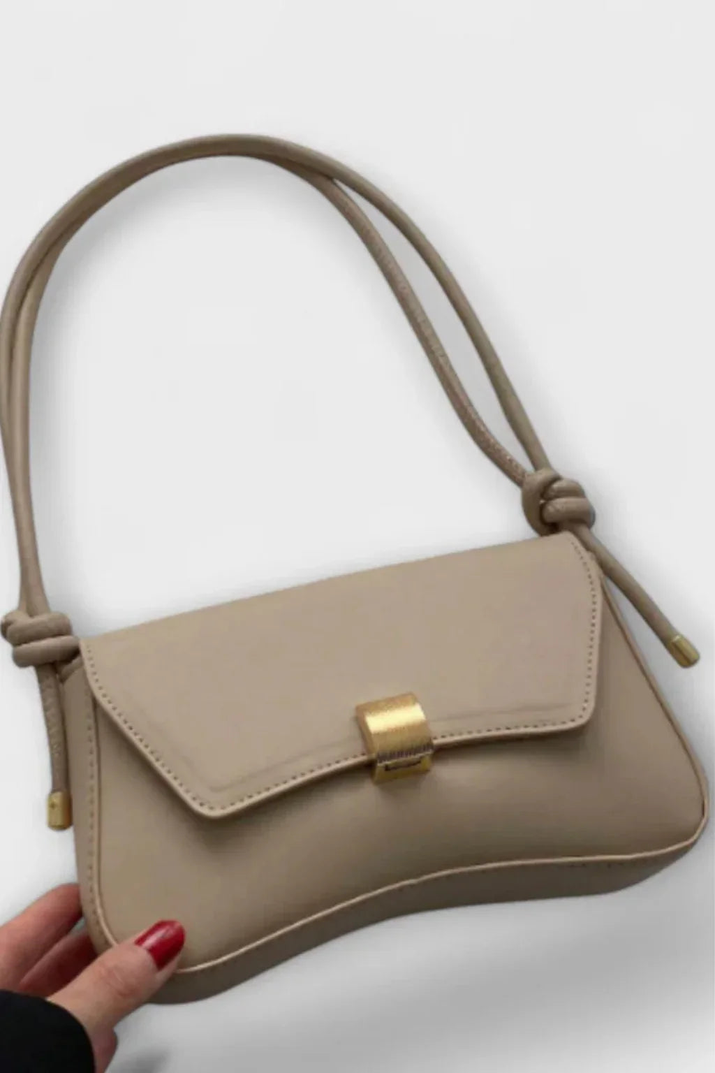 Gladys | Women's Shoulder Bag with Flap Closure and Clasp