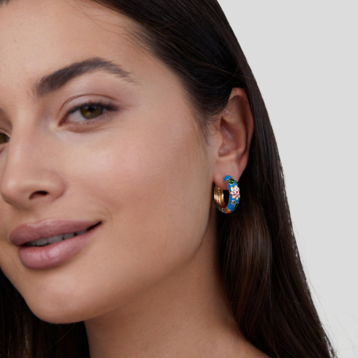Gold Flower | Gold Circle Flower Earrings