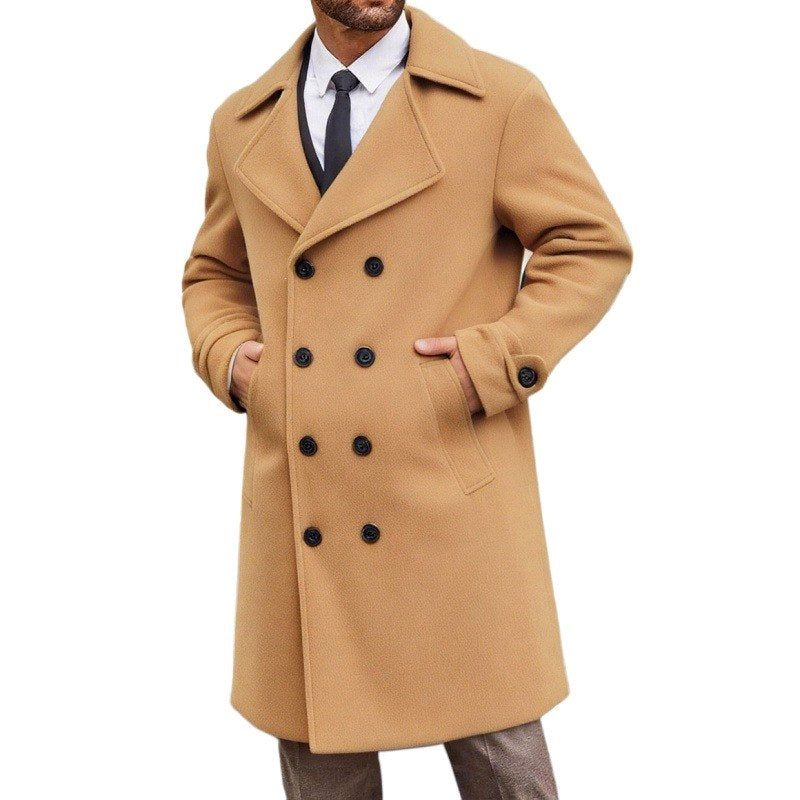 Grant - Men's Double-Breasted Winter Overcoat