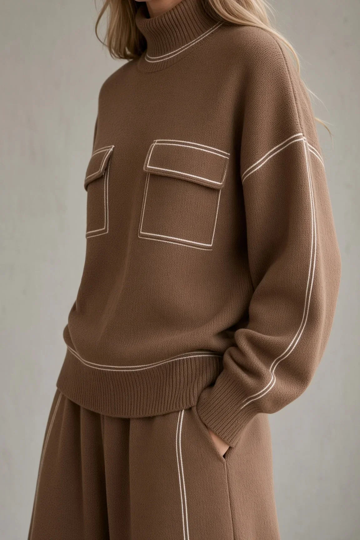 TALIA | SIGNATURE CONTRAST-STITCH TWO-PIECE SET