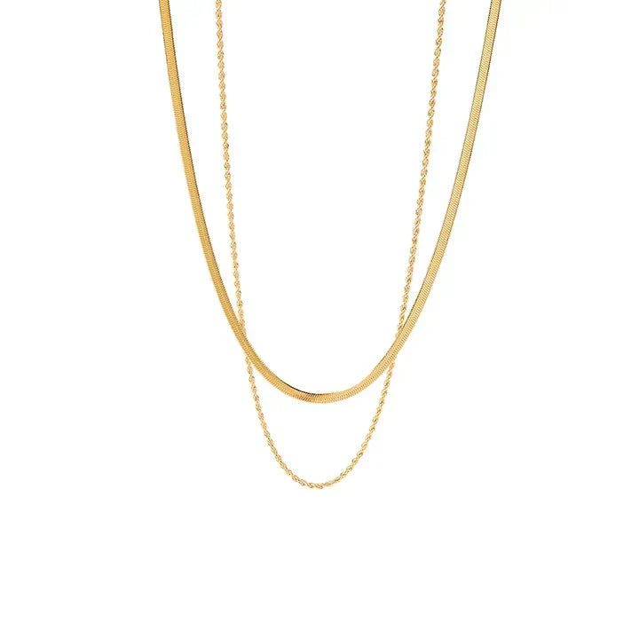 Gold Statement Necklace | Juliana Solvia Layered Chain Jewelry