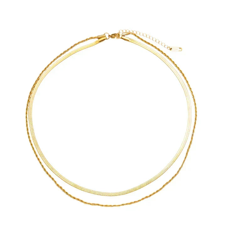 Gold Statement Necklace | Juliana Solvia Layered Chain Jewelry