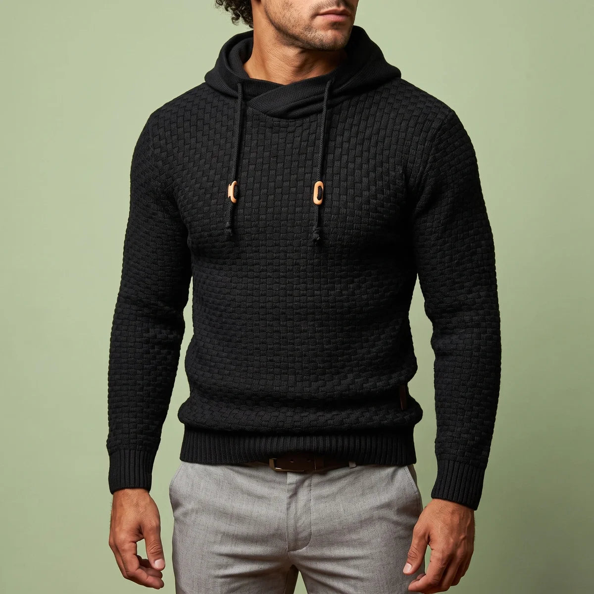 Hadley Waffle Knit Pullover Hoodie