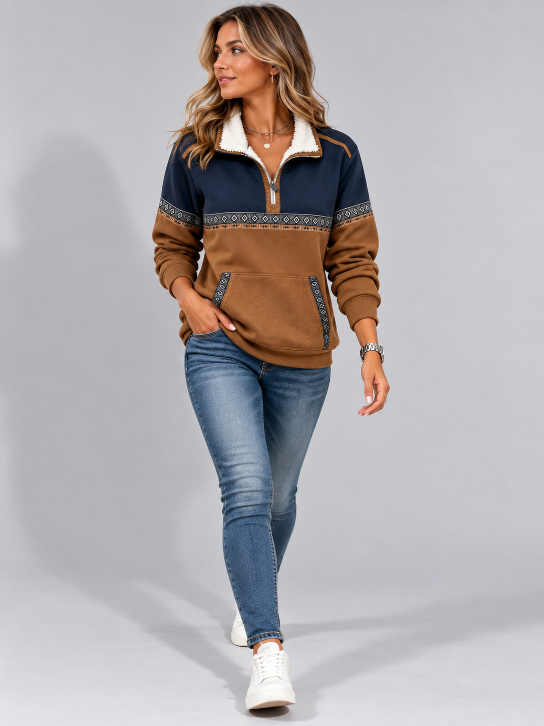 Harmony | Sherpa Fleece Half-Zip Pullover for Women