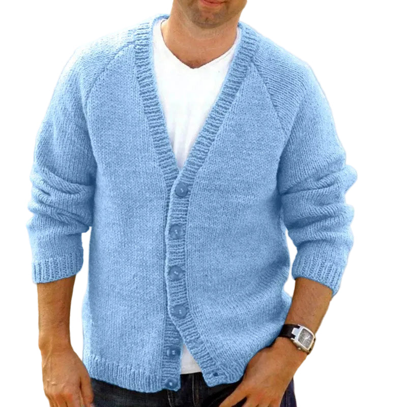 Harold - Men's Knit Button-Front Cardigan