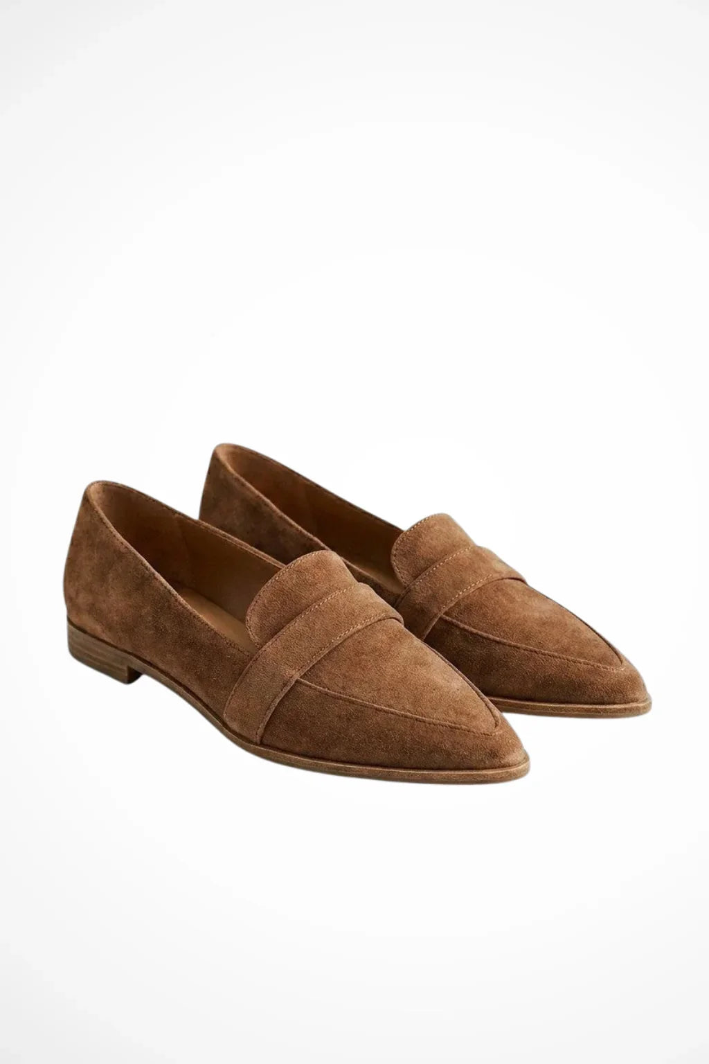 Harriet | Women's Pointed Toe Orthopedic Slip On Loafers with Leather Trim