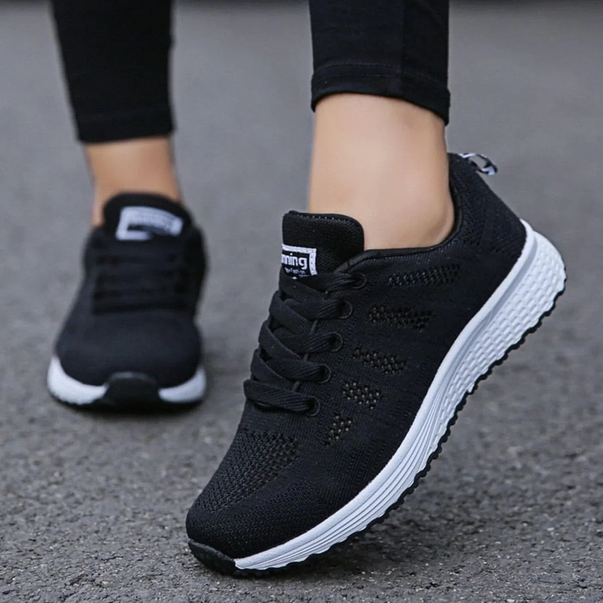 Hayley | Women's Orthopedic Slip On Running Sneakers with Lace Up Closure