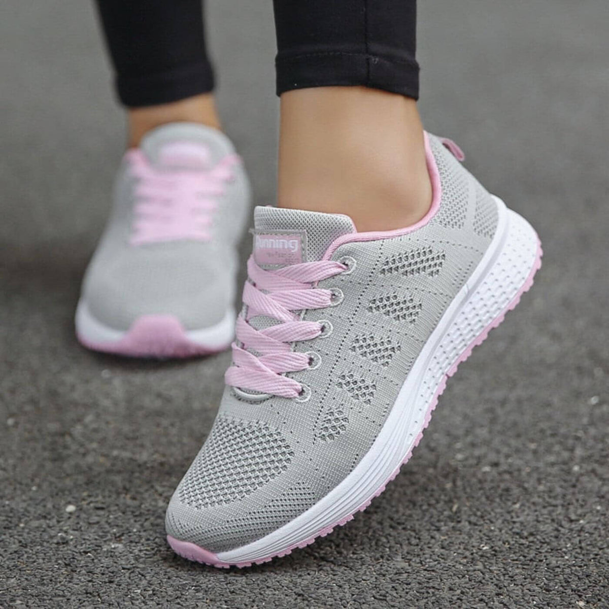 Hayley | Women's Orthopedic Slip On Running Sneakers with Lace Up Closure