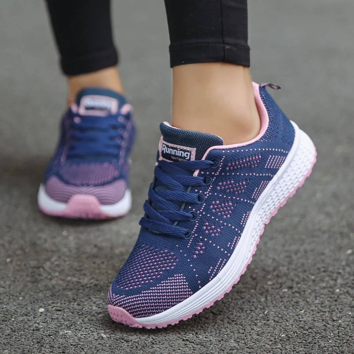 Hayley | Women's Orthopedic Slip On Running Sneakers with Lace Up Closure