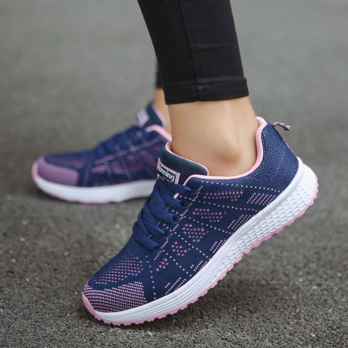 Hayley | Women's Orthopedic Slip On Running Sneakers with Lace Up Closure