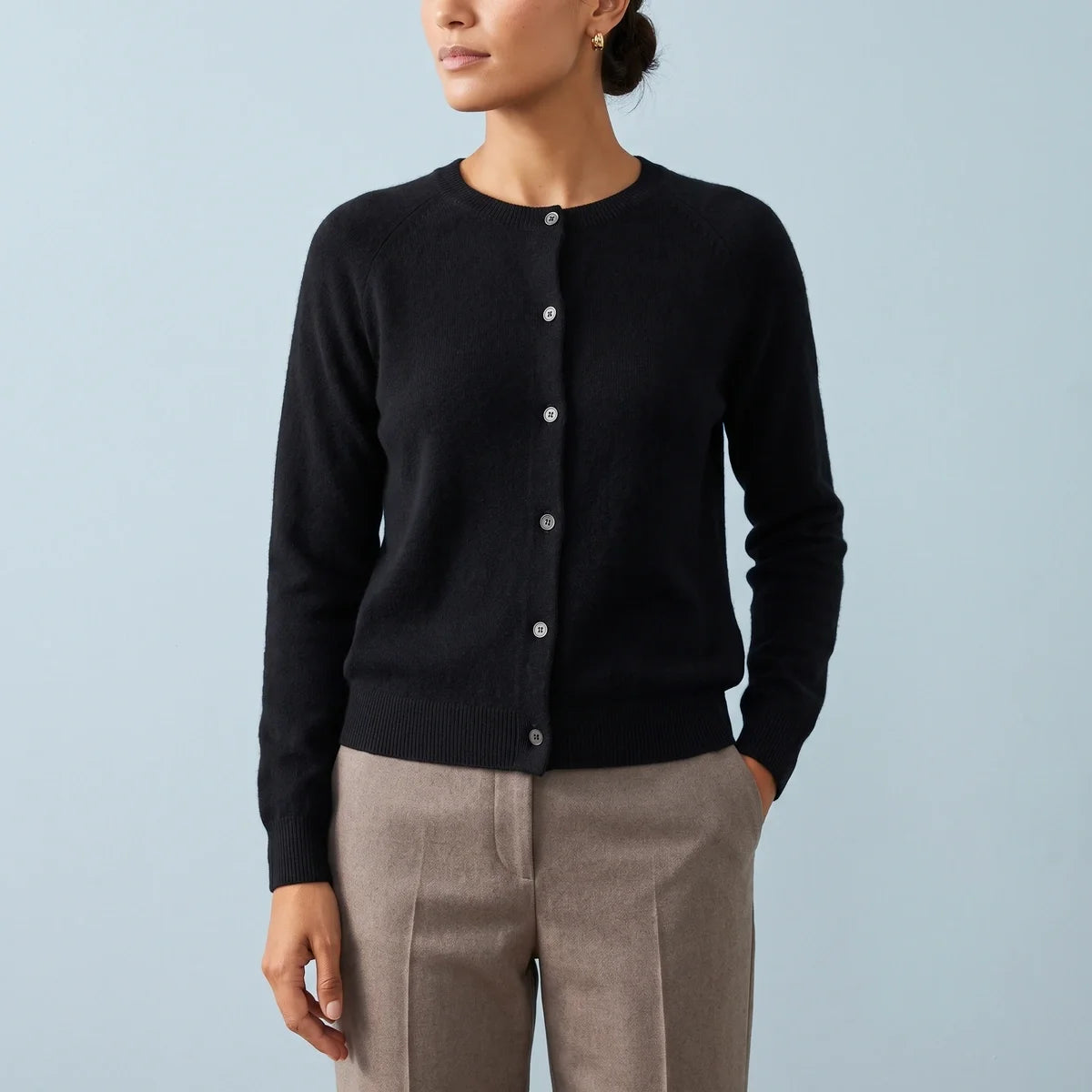 Helena Cashmere Crew Neck Cardigan