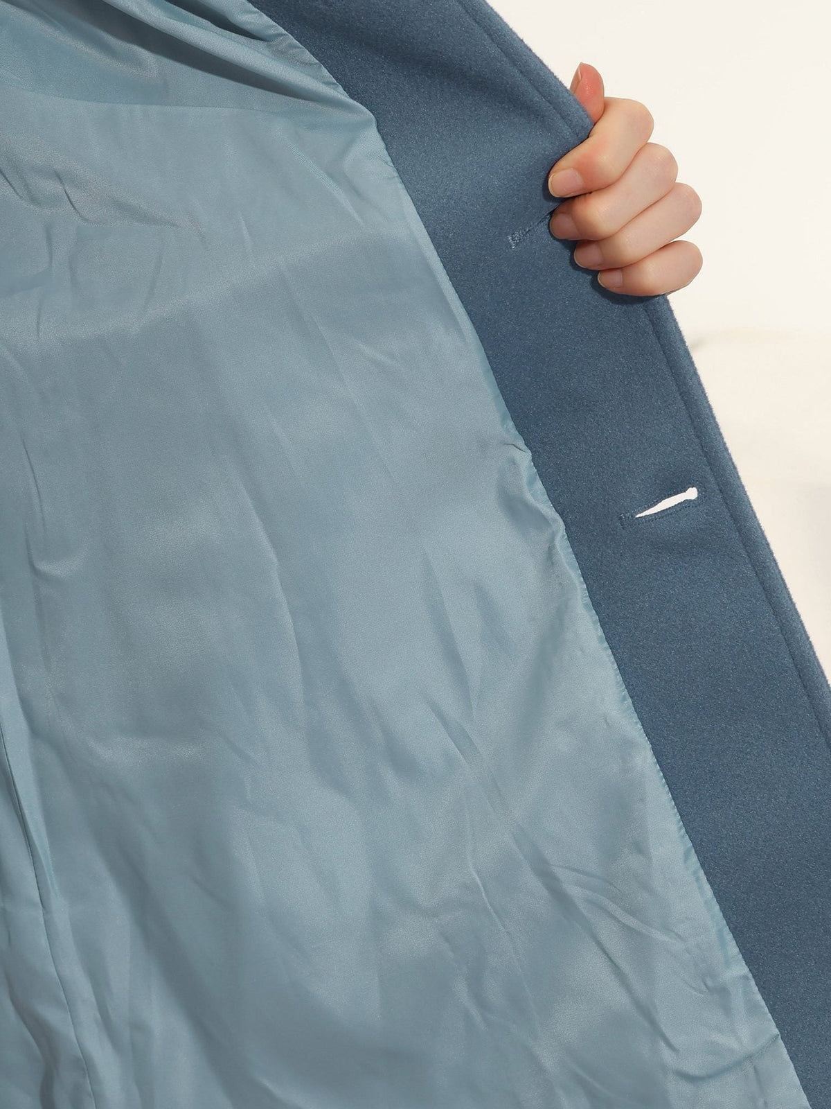 Henley | Wool Longline Coat with Button-Up for Women