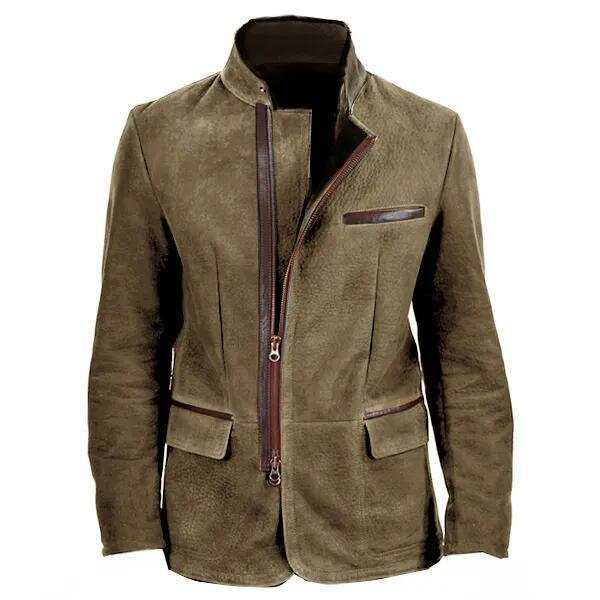 Henry - Men's Asymmetric Zip Pocket Blazer