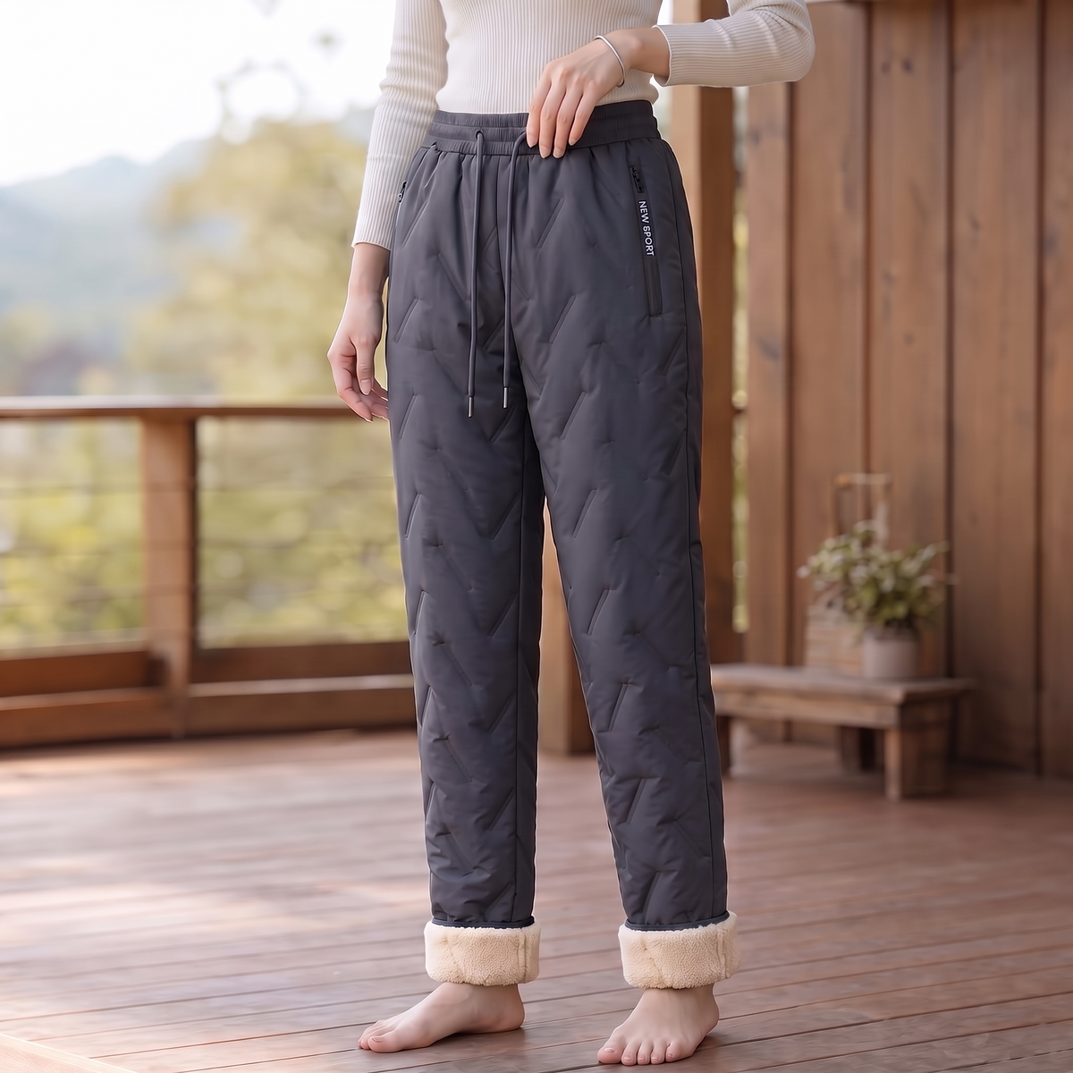 Warmwell – Fleece-Lined Water-Repellent Thermal Pants