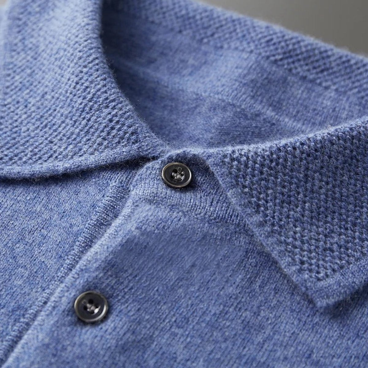 Sebastian | Mens Cashmere Polo Knit Sweater — Long-Sleeve Business Sweater with Button Placket in 5 Colors S–2XL | Westmere
