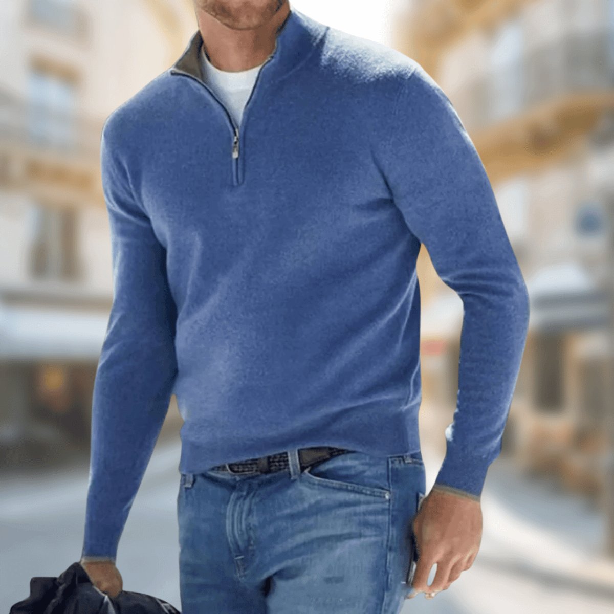 Felix | Mens Lightweight Quarter-Zip Knit Sweater — Breathable Fine Knit in 8 Colors S–5XL | Westmere