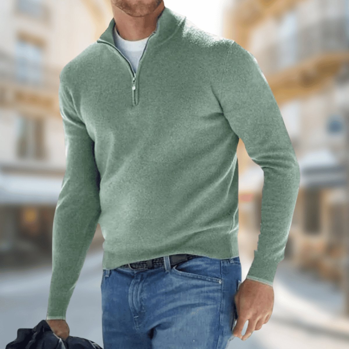 Felix | Mens Lightweight Quarter-Zip Knit Sweater — Breathable Fine Knit in 8 Colors S–5XL | Westmere