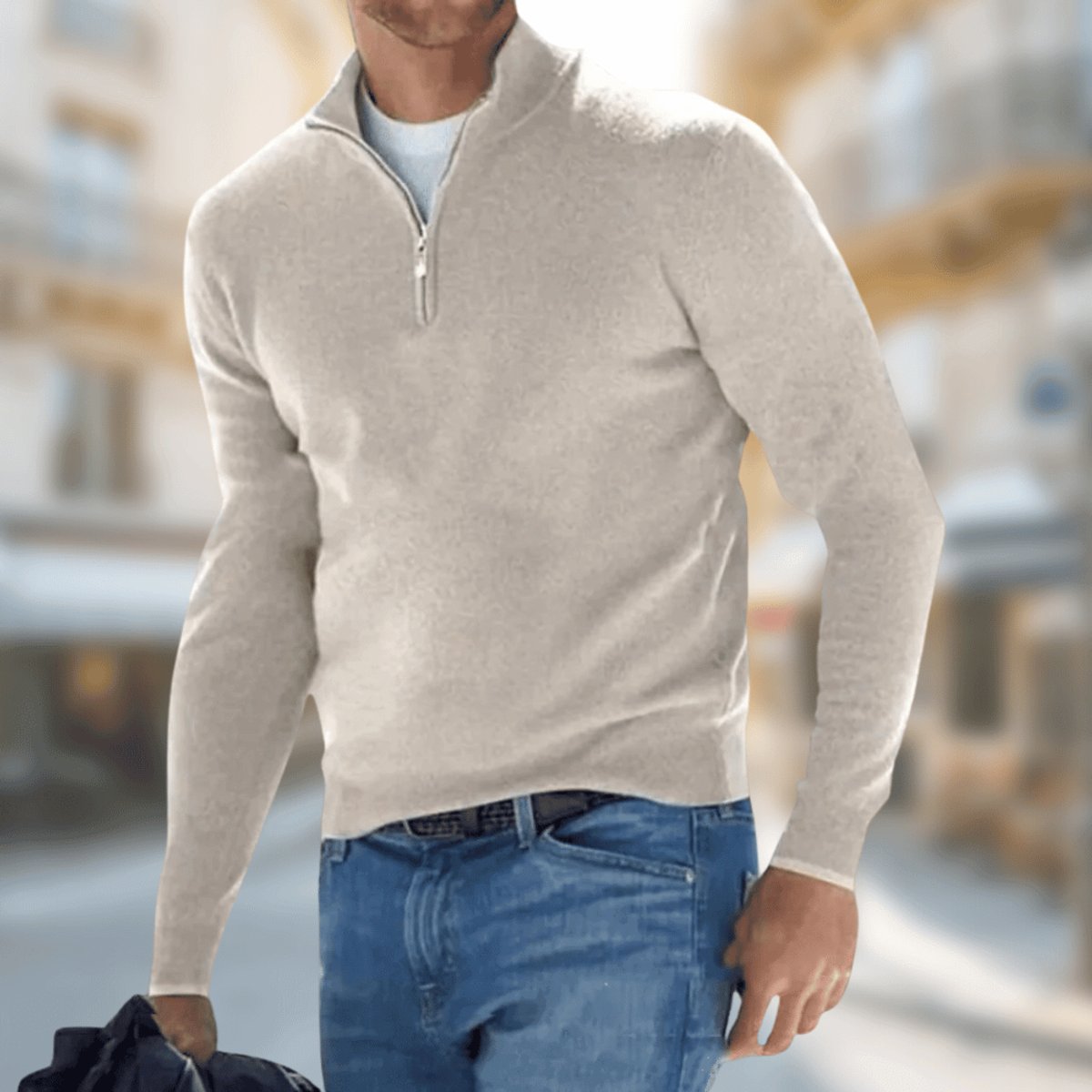 Felix | Mens Lightweight Quarter-Zip Knit Sweater — Breathable Fine Knit in 8 Colors S–5XL | Westmere