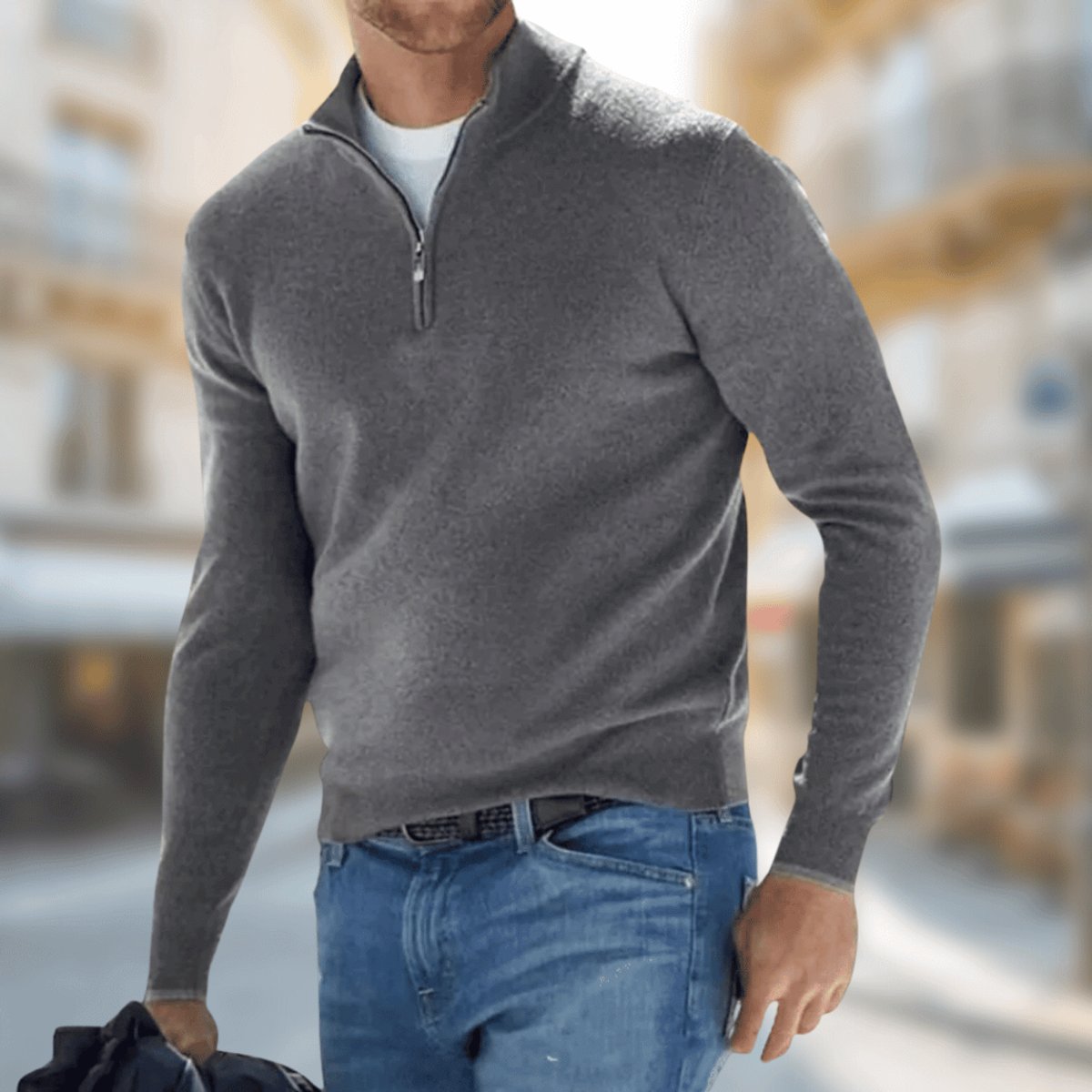 Felix | Mens Lightweight Quarter-Zip Knit Sweater — Breathable Fine Knit in 8 Colors S–5XL | Westmere