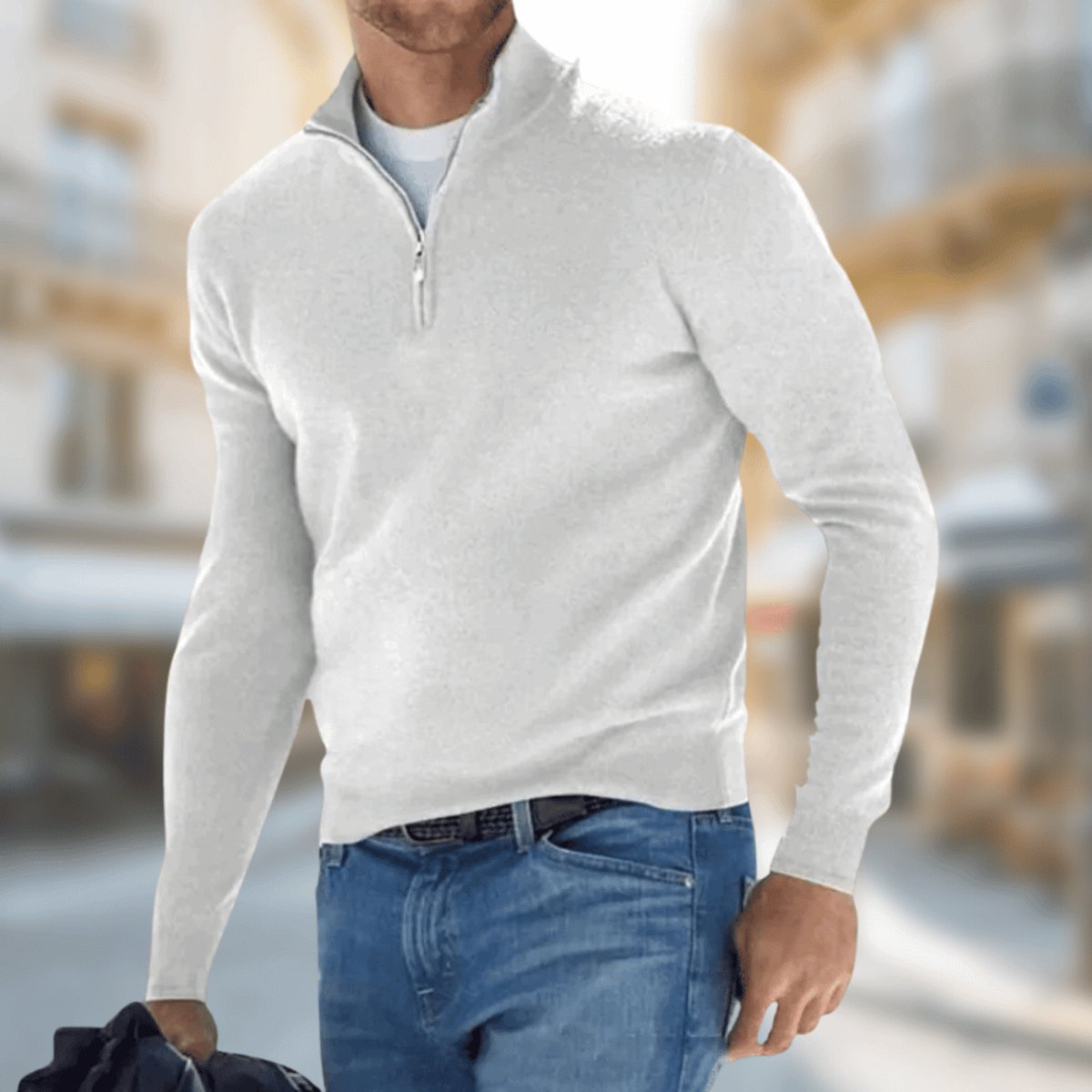 Felix | Mens Lightweight Quarter-Zip Knit Sweater — Breathable Fine Knit in 8 Colors S–5XL | Westmere