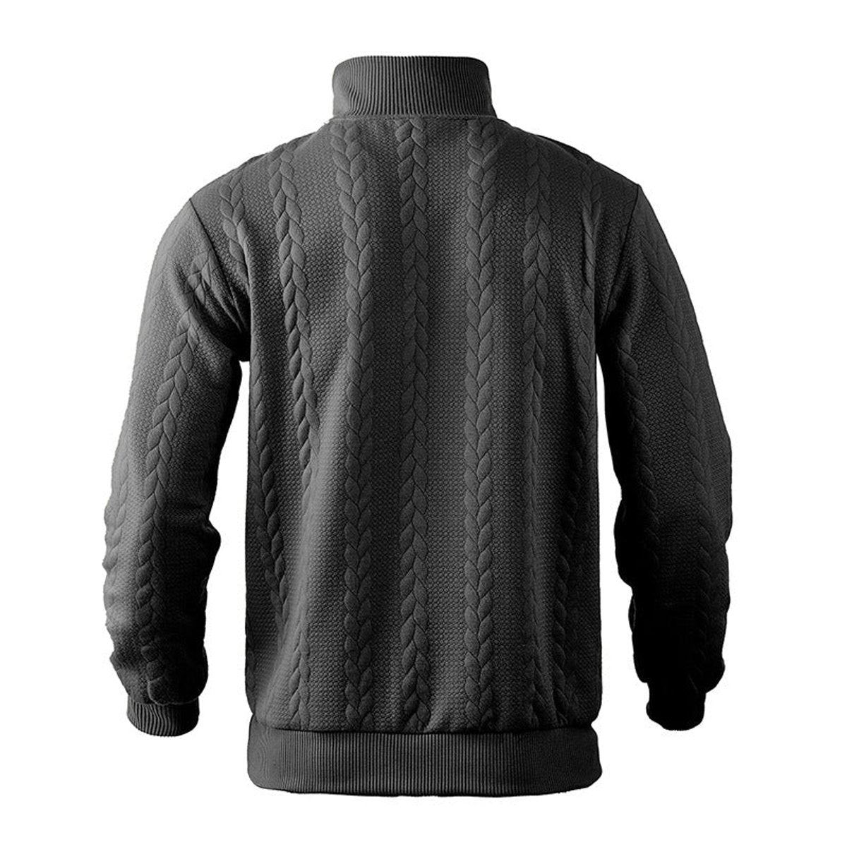 Andreas | Mens Cable-Knit Quarter-Zip Sweater — Metal Zipper with Ribbed Cuffs in 5 Colors XS–2XL | Westmere