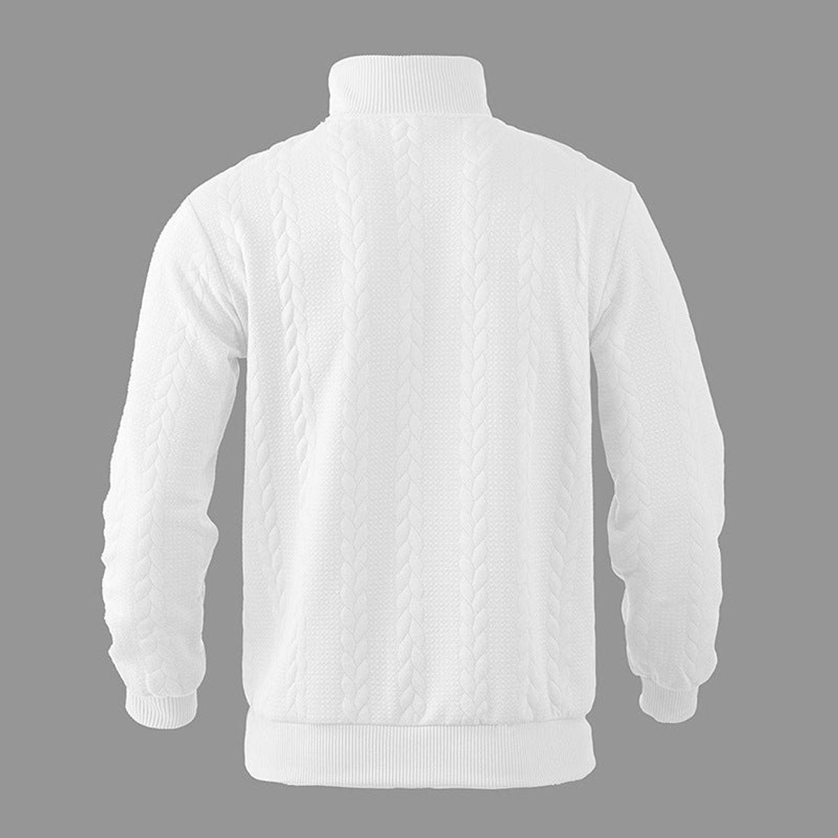 Andreas | Mens Cable-Knit Quarter-Zip Sweater — Metal Zipper with Ribbed Cuffs in 5 Colors XS–2XL | Westmere