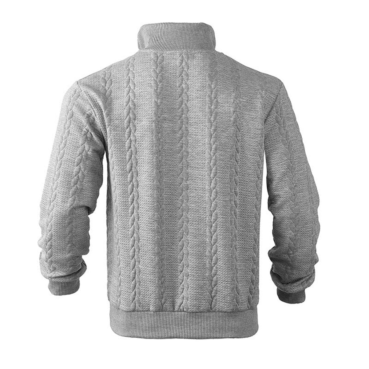 Andreas | Mens Cable-Knit Quarter-Zip Sweater — Metal Zipper with Ribbed Cuffs in 5 Colors XS–2XL | Westmere