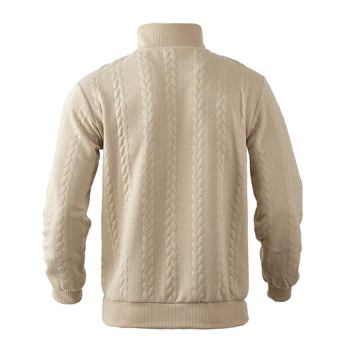 Andreas | Mens Cable-Knit Quarter-Zip Sweater — Metal Zipper with Ribbed Cuffs in 5 Colors XS–2XL | Westmere