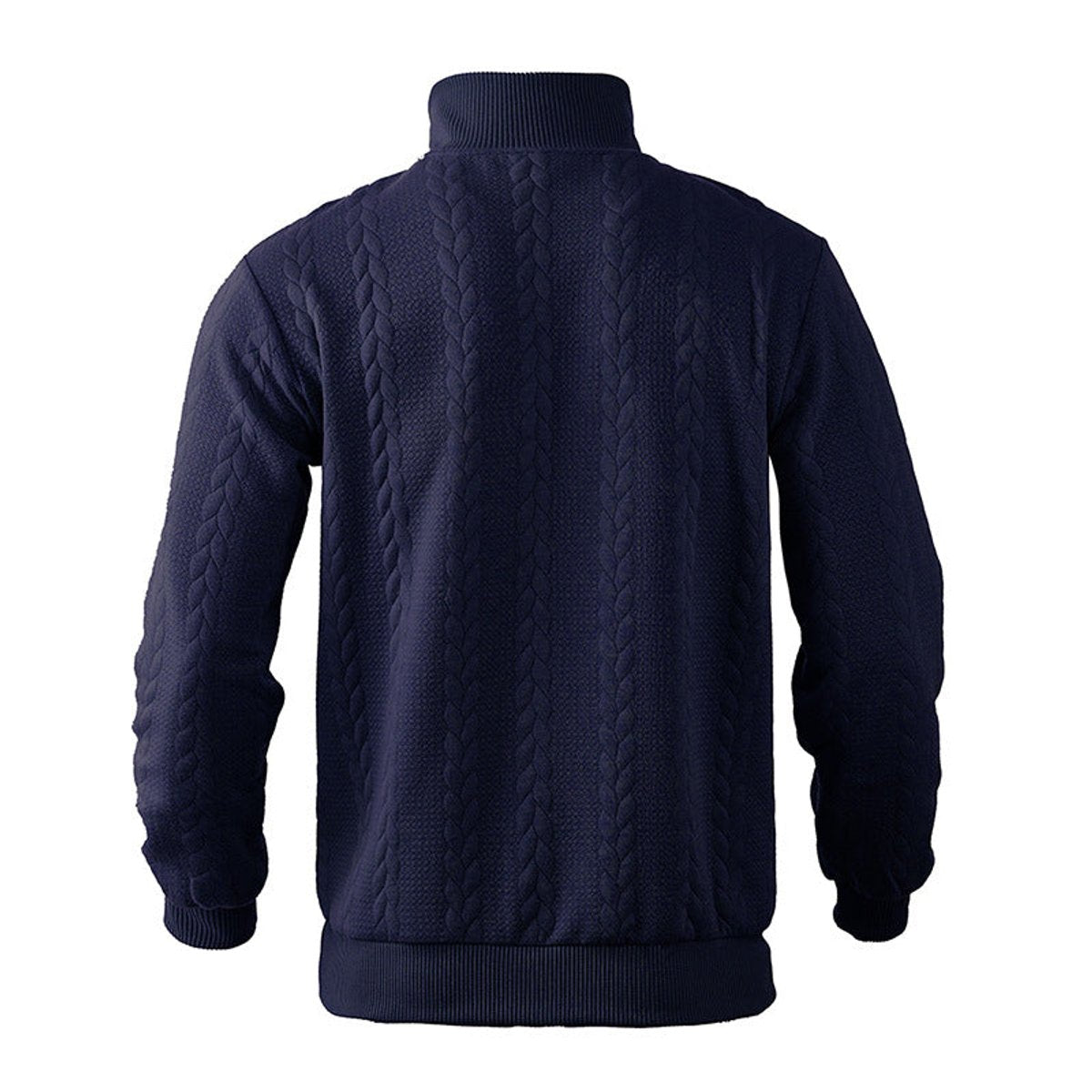 Andreas | Mens Cable-Knit Quarter-Zip Sweater — Metal Zipper with Ribbed Cuffs in 5 Colors XS–2XL | Westmere