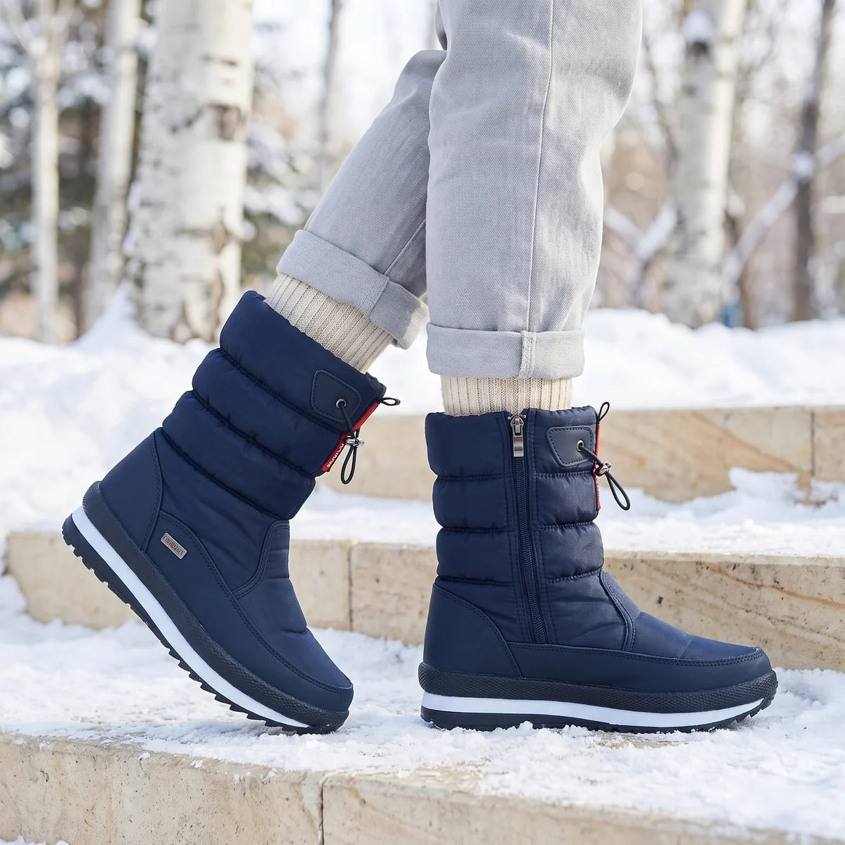 Hesper Waterproof Velvet Lined Puffer Snow Boots