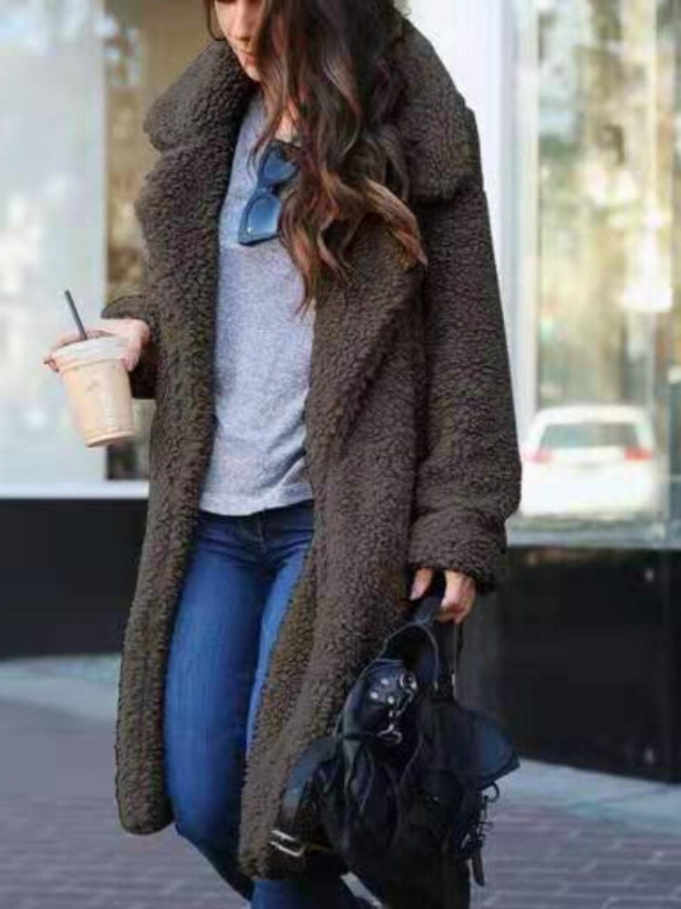 Hester | Teddy Fleece Long Coat for Women