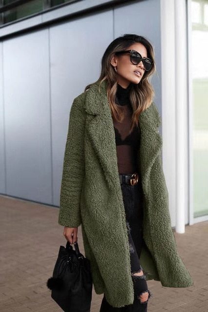 Hester | Teddy Fleece Long Coat for Women