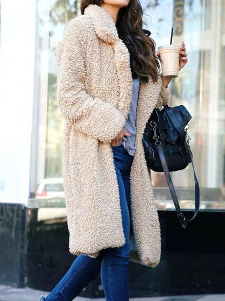 Hester | Teddy Fleece Long Coat for Women