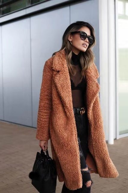 Hester | Teddy Fleece Long Coat for Women