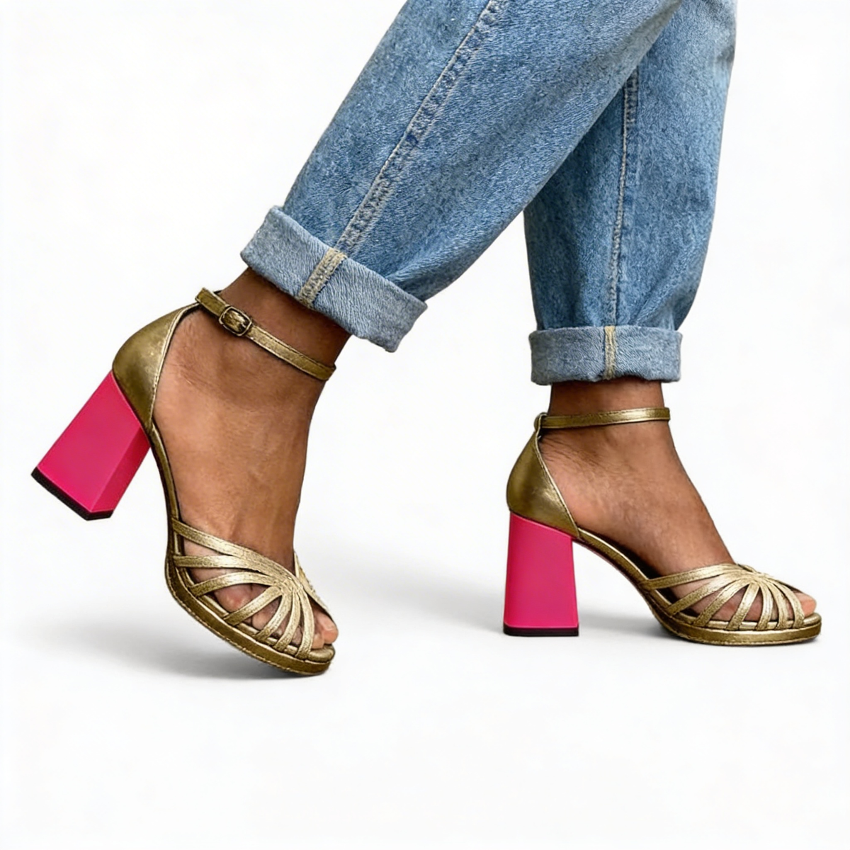 Veronica | Stylish Gold Elegant Women's Pumps