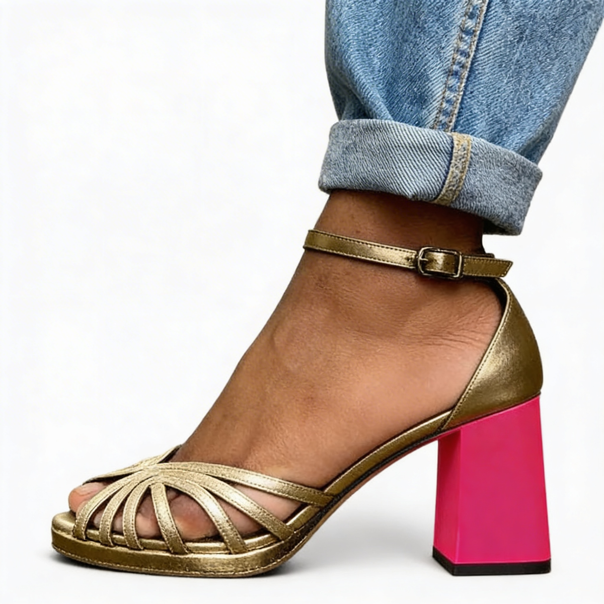Veronica | Stylish Gold Elegant Women's Pumps