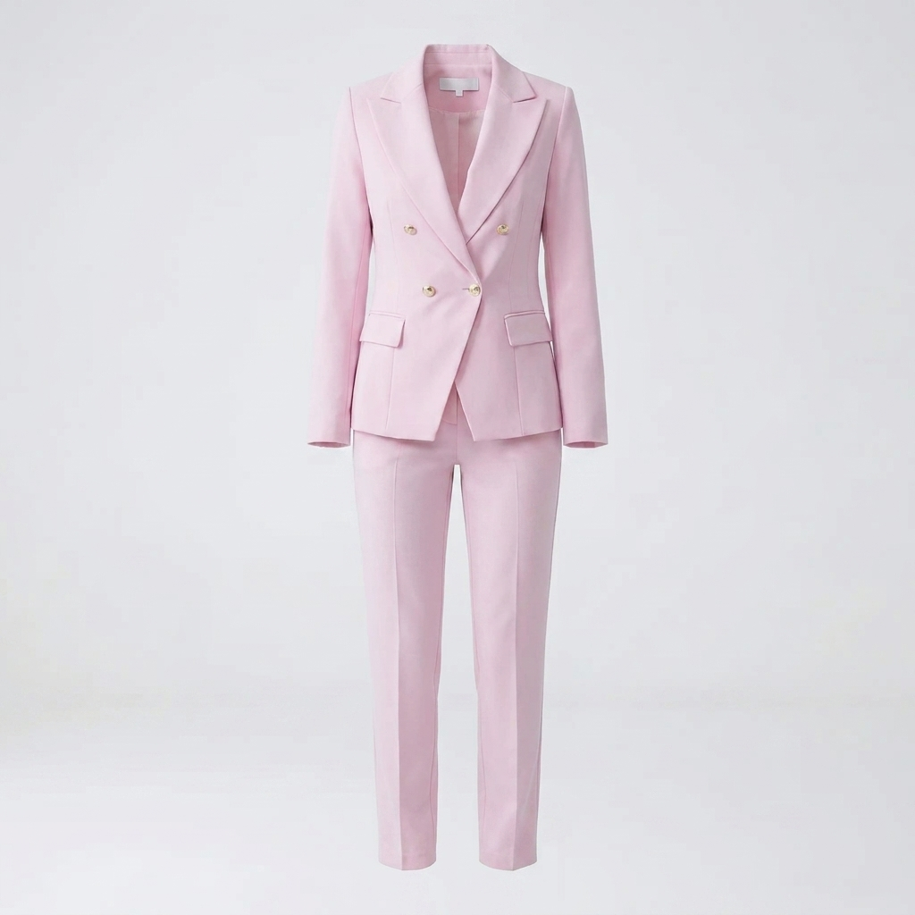 Women's Double-Breasted Blazer Trouser Set Tailored