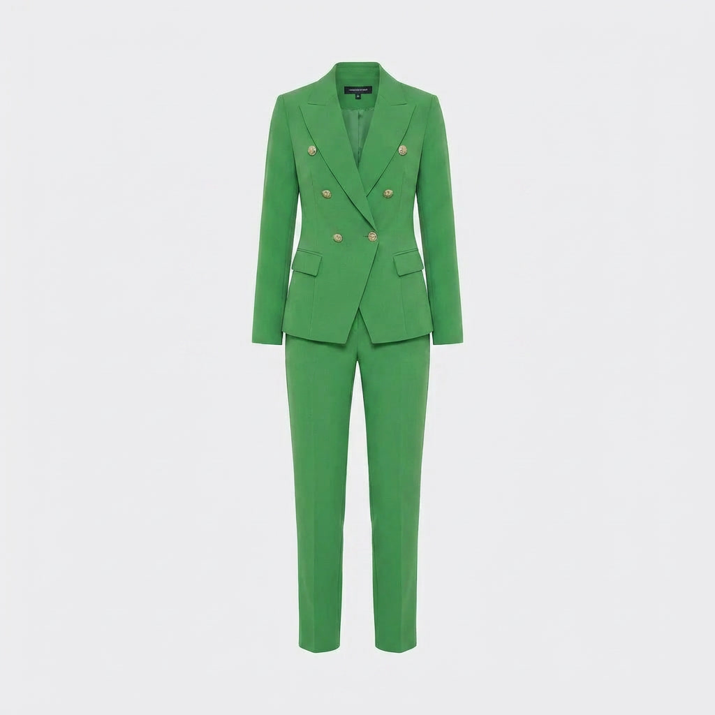 Women's Double-Breasted Blazer Trouser Set Tailored