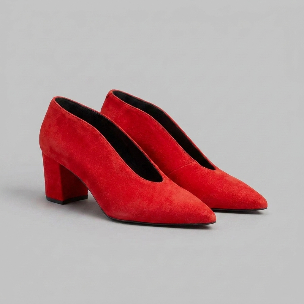 Women's Pointed Block Heel Pumps Slip-On for Office
