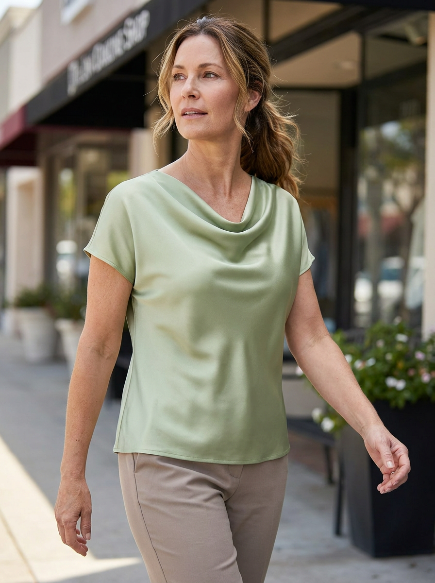 Laura Silky Satin Top