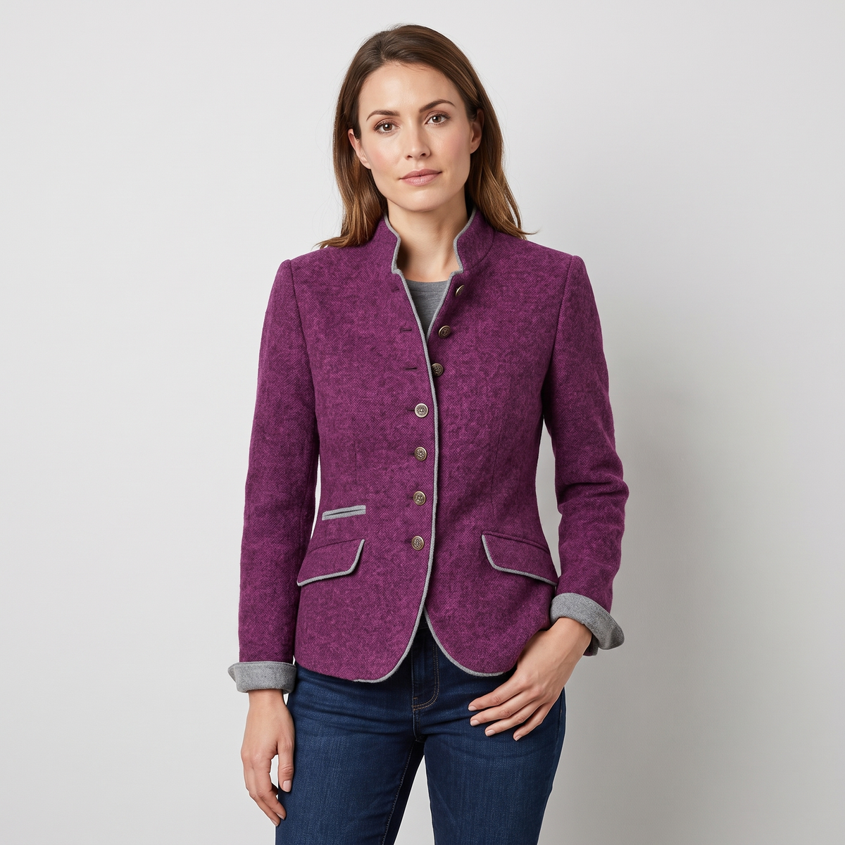 Alina | Womens Button-Front Knit Cardigan for Work | Classic Placket, Comfortable Fit | Caramel, Green and More S-3XL