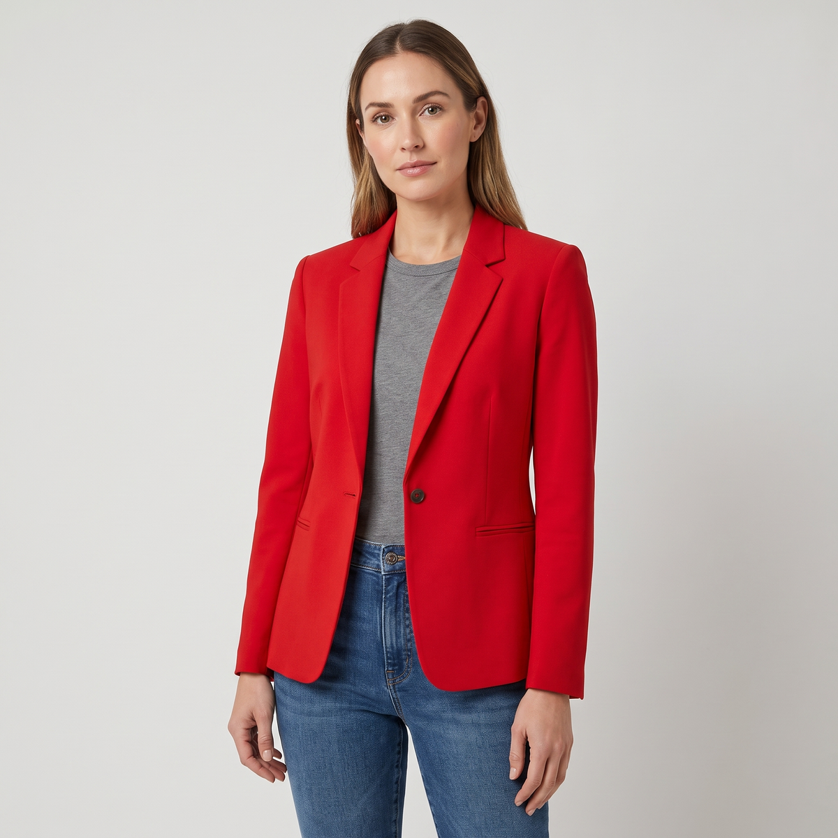 Iris | Womens Slim Fit Blazer, Wrinkle-Resistant | Smooth Lining, Structured Lapels | Red, Blue, Black and More S-2XL