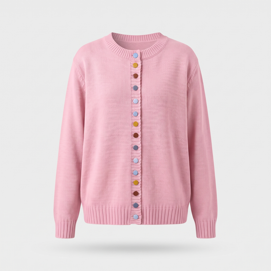 Women's Button-Accent Cardigan, Relaxed Fit