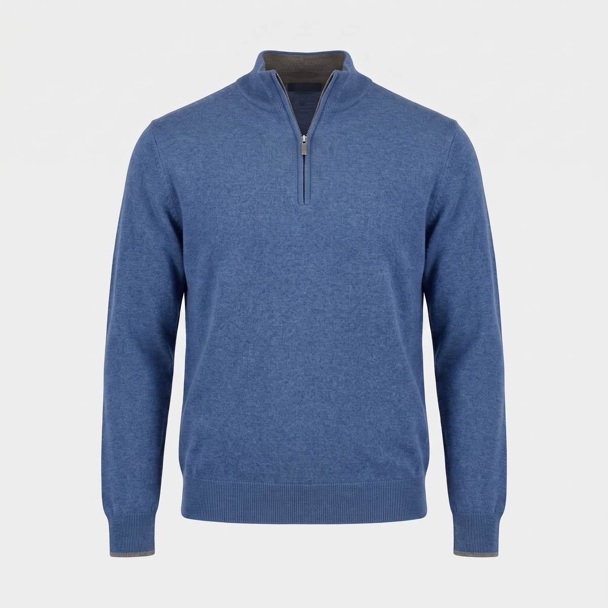 Alexander | Mens Fine-Knit Quarter-Zip Sweater — Elastic Cuffs with Modern Cut in 10 Colors S–5XL | Westmere