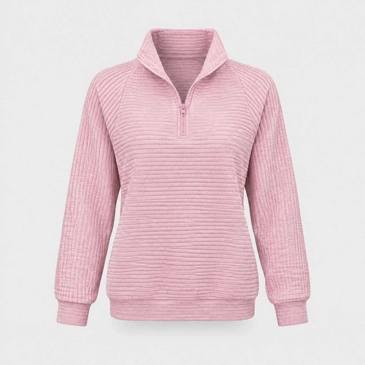 Lavra | Women's Half-Zip Pullover Sweater — Ribbed Texture with Adjustable Zip Collar in 6 Colors | Westmere