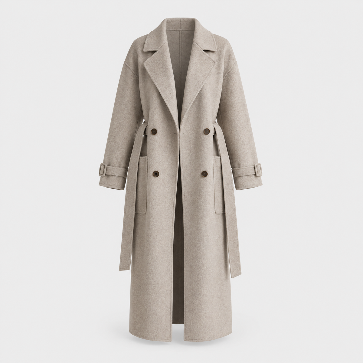 Women's Longline Overcoat, Elongating Silhouette | Soft-Touch Drape, Wearable Everyday Layer | Beige, Brown or Black | S–2XL
